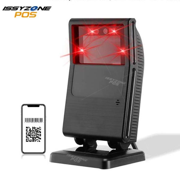 

scanners issyzonepos 1d 2d qr barcode scanner itf-14 code data matrix reader automatic usb wired 1200 times/second scanning