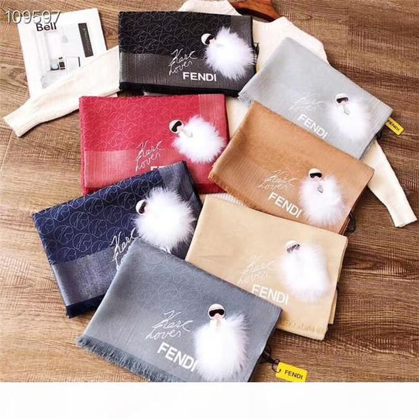 

wholesale- mink wool women scarf soft advanced fabrics silver line scarf luxury design long classic scarf autumn and winter shawl gift, Blue;gray