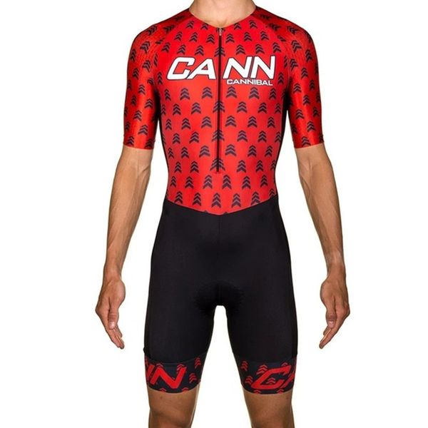 

cannibal cycling skinsuit men trisuit triathlon for summer, Black;blue