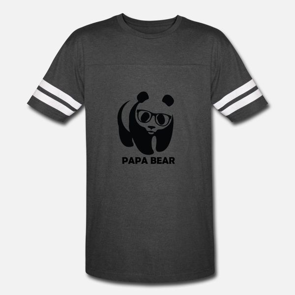 

papa bear t shirt men knitted 100% cotton plus size 3xl male graphic funny casual spring vintage shirt