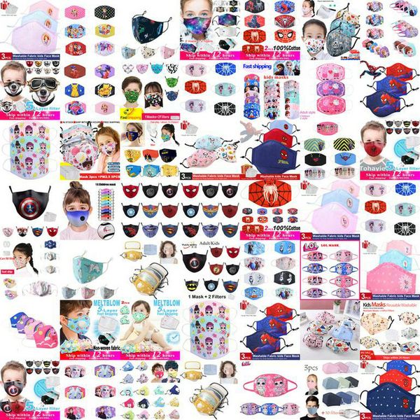 

children for size fashion face 100styles 100 pure kids 3d printing cartoon spider cotton anime mask adults 3 big 10 age baby enlfj, Blue