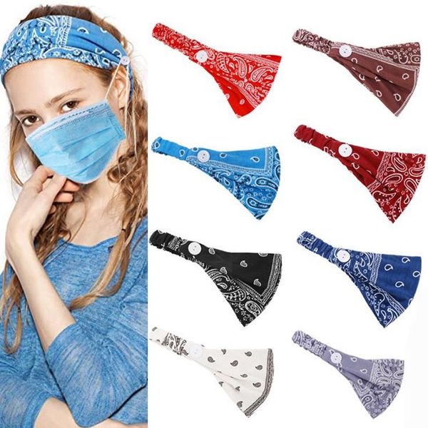 

dhl shipping boho headband with button elastic button headwear twisted yoga sports headwrap for women running sports travel dhe1106