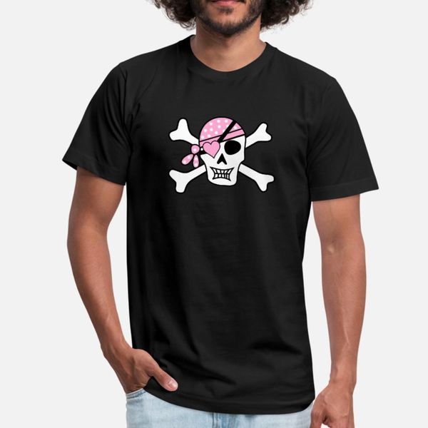 

pink skull pirate t shirt men design short sleeve crew neck outfit anti-wrinkle new style summer style cool shirt