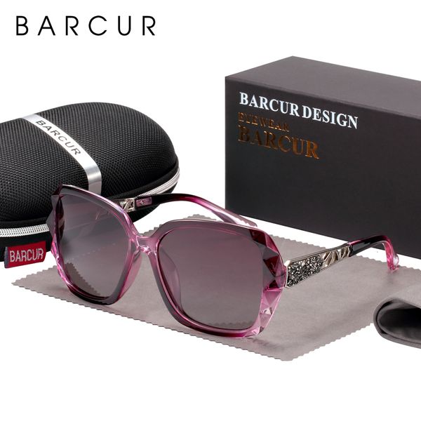

barcur original sunglasses women polarized elegant design for ladies sun glasses female, White;black