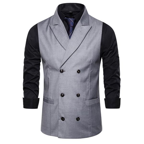 

tuxedos mens suits vest casual waistcoats & vests party sling collar double breasted men's vest black white navy