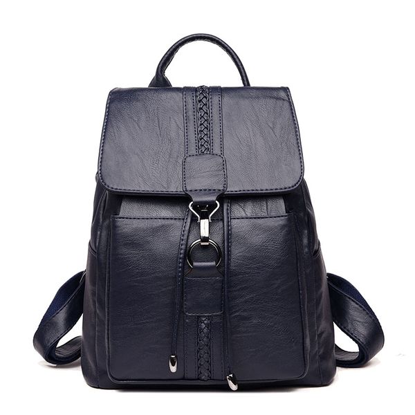 

retro designer backpacks women genuine leather backpacks female school bags for teenager girls travel shoulder bag bagpack