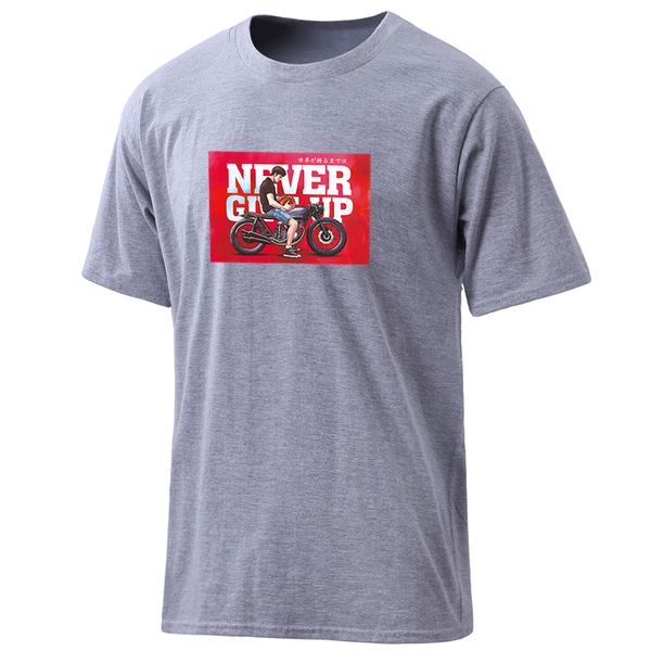 

mens never give up 100% cotton t-shirts fashion summer clothes harajuku leisure male round neck streetwear hipster homme