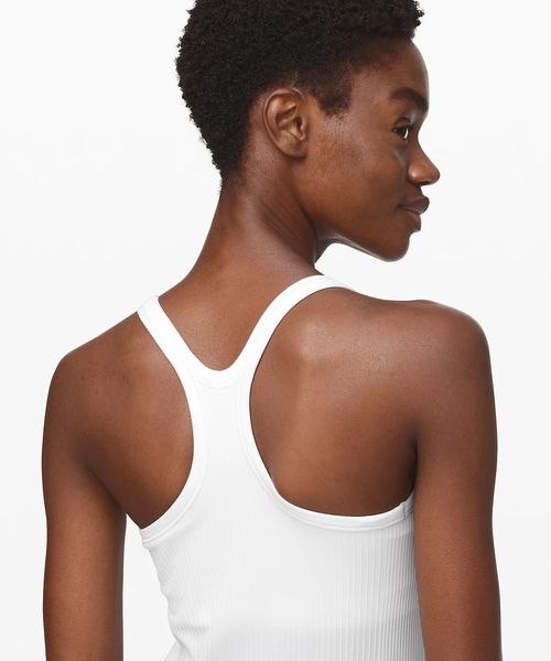 

lu-13 women yoga ebb to street tank ii classic y-shaped seamless vest with chest pad workout gym backless running fitness sports shirts, White;red