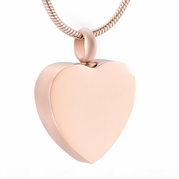

ijd9095 pink gold blank engravable 316l stainless steel cremation necklace human ashes holder funeral urn locket, Silver