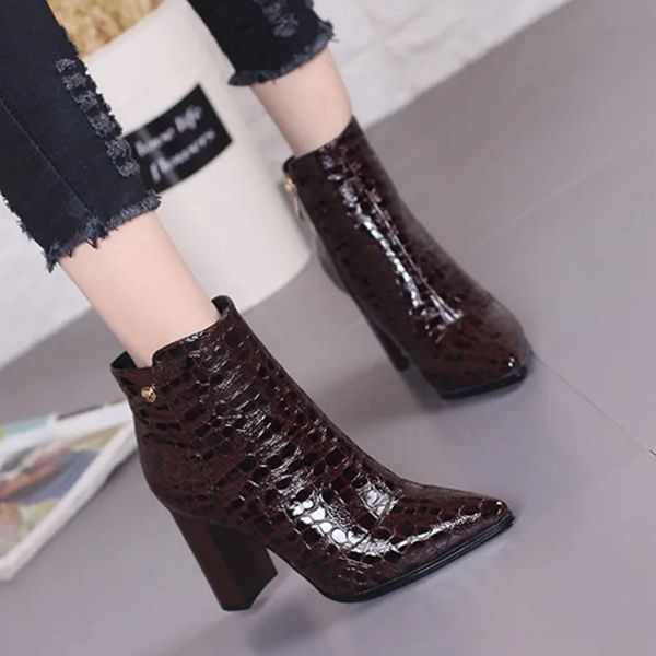 

cresfimix botas femininas women classic party & night club autumn side zip boots lady black office boots e6406g