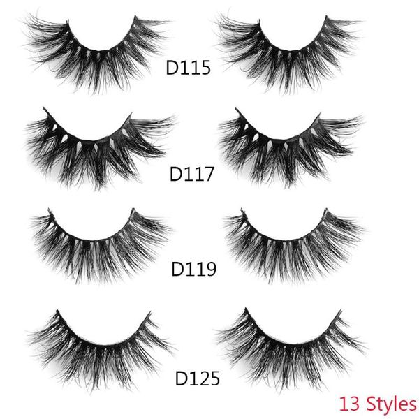 

1pair 100% mink hair false eyelashes 3d messy cross thick long curled fake eye lashes extension natural makeup tools 13 styles