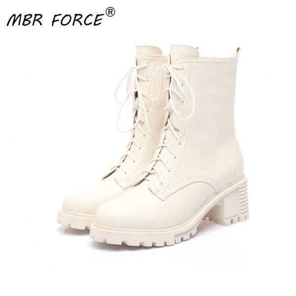 

повседневный mbr force моды коровьей осень зима высокого качества boots толстым дном увеличение высоты обувь западный стиль дамы женщина, Black