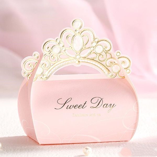 

коробка шоколадных конфет конфеты подарка венчания new princess paper crown bag romantic party свадебные коробки благосклонности конфеты lov