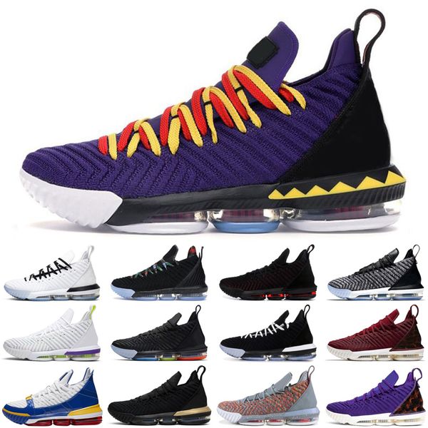 

wholesale 16 16s men basketball shoes court purple martin oreo fresh bred SuperBron athletic mens trainers sneakers sports size 7-12