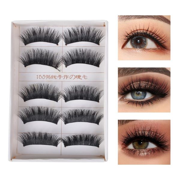 

false eyelashes 5pair classic eyelash double eyelid thick long lashes wispy makeup beauty extension tools