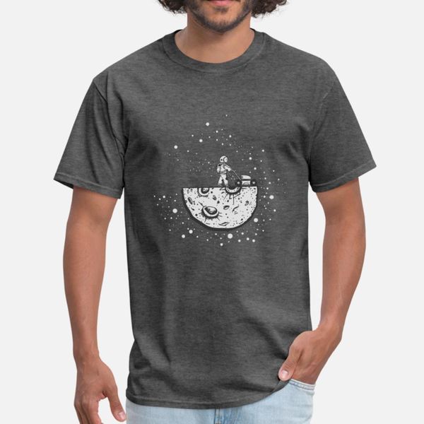 

astronaut mowing the moon t shirt men fit short sleeve o neck clothing fit basic spring pattern shirt