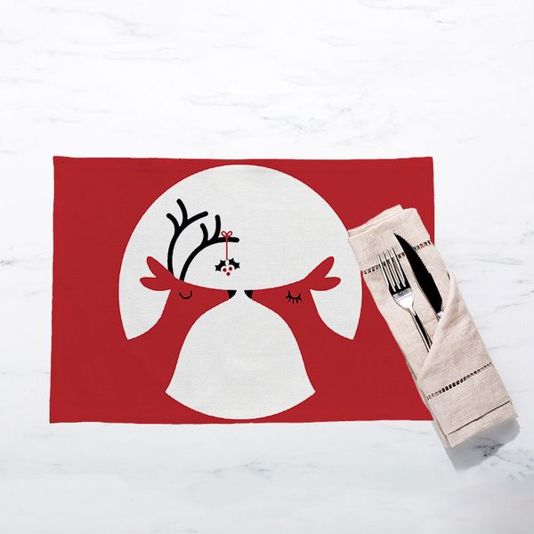 

table napkin eco-friendly christmas mat kitchen el decoration accessories dining 1 piece 44*28cm h10