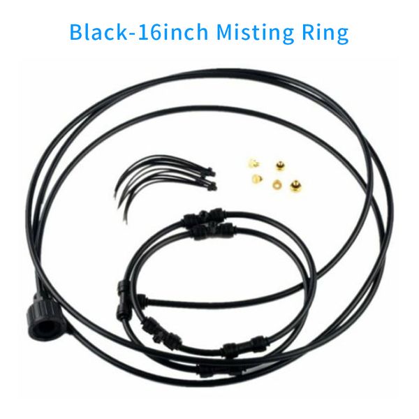 

16pcs yard garden watering system summer outdoor misting fan kit home patio