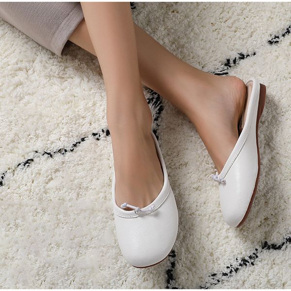 

women slippers new 2020 slip on round toe flats casual ladies shoes summer autumn female fashion slides comfort woman footwear, Black