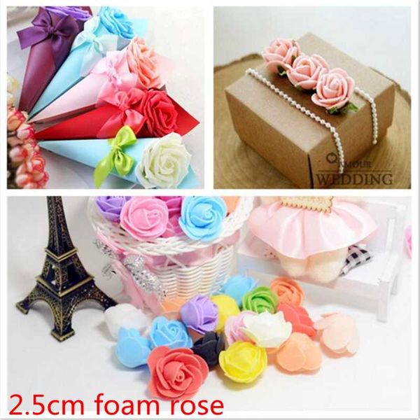 

ale 100pcs lovely foam rose handmade artificial flower for wedding home decoration diy pompom rosa scrapbooking craft flower
