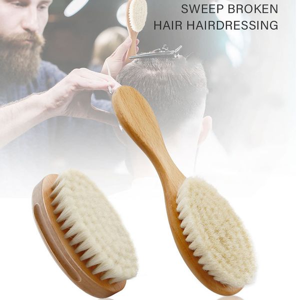 

hair brush hair cream beard brush oil head barber 2pcs, Silver