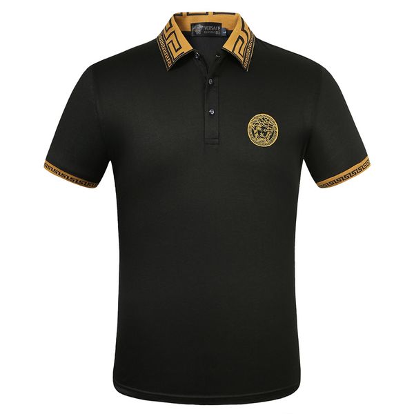 

fashion mens designers polo shirt t shirts mens polo homme summer polos shirt embroidery polos t shirts high street trend shirt tee, White;black