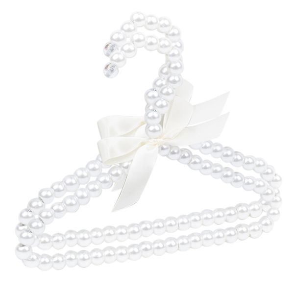 

2pcs space saving abs bow-knot hanger pet supplies anti corrosive home pearl