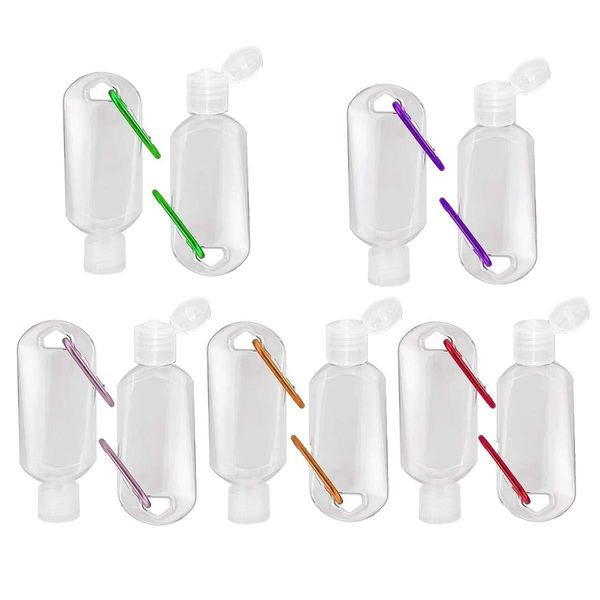 

tsa flip empty approved plastic squeeze clear cap leakproof keychain containers bottles 30ml/50ml travel jjxh ncrjg