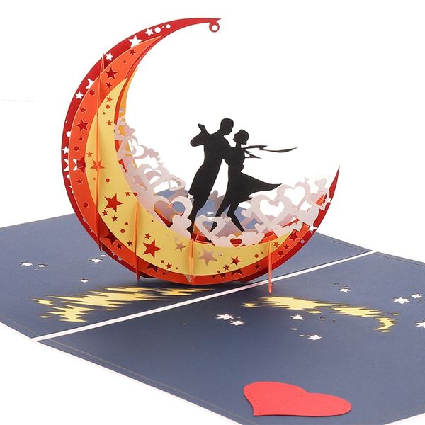 

star moon ice castle greeting card valentine christmas envelope birthday invitation