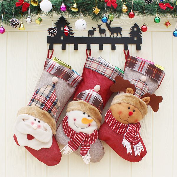 

christmas decoration pendant christmas ornament candy bag santa claus socks bag christmas socks gift bag