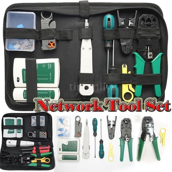 

ethernet network hardware bag tool network lan cable crimper pliers tools kit repairing tool set cables tester
