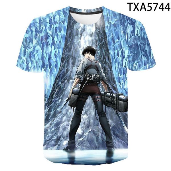 

boy girl movie attack on titan cool 3d print shirts harajuku horror kawaii men clothing