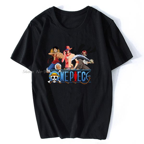 

мужчины футболку луффи ace shank one piece tshirt женщины футболка мужчины хлопок тис топы hip hop harajuku streetwear