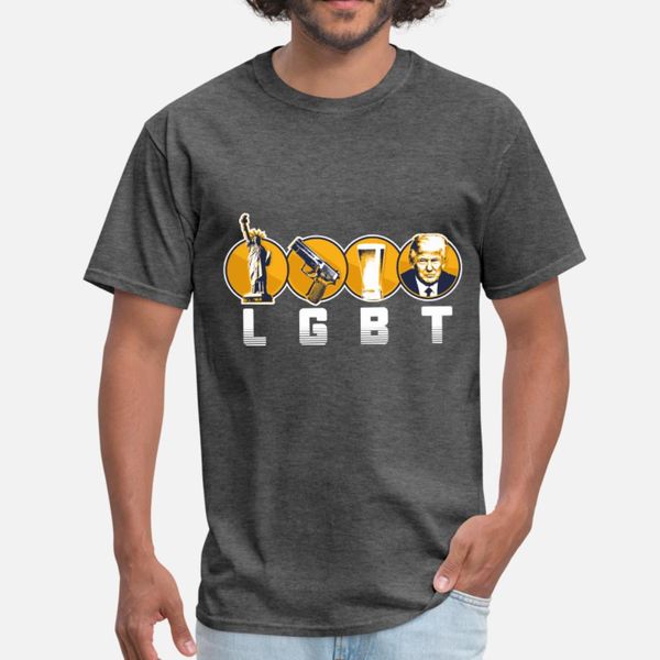 

real lgbt liberty guns beer trump republican t shirt men knitted cotton o neck pattern loose comical summer pattern shirt