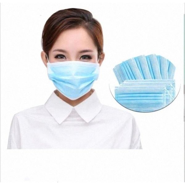 

anti 2020 disposable non-woven face mask dust mouth nose cover respirators 3-ply electrostatic filtrationmade of env tpjy#