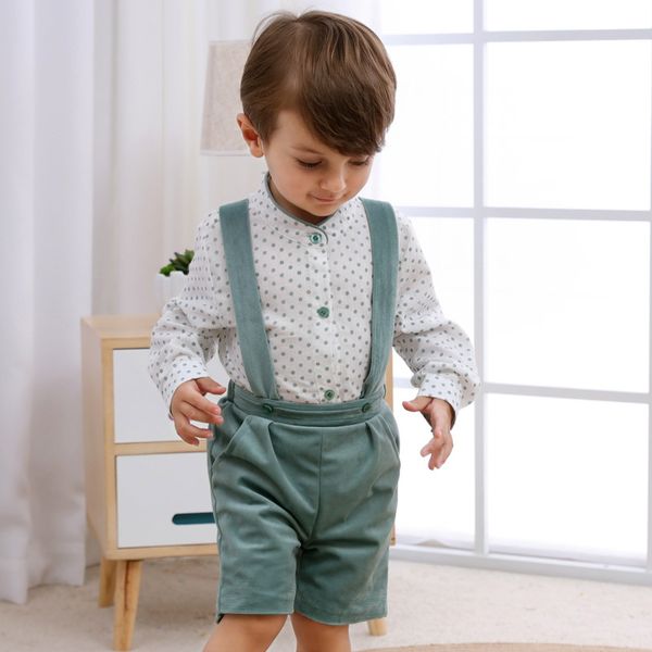 

baby boys girls clothes set tie bow toddler cotton romper overalls shorts red lattice summer kids clothing set infant outfits y200807, White
