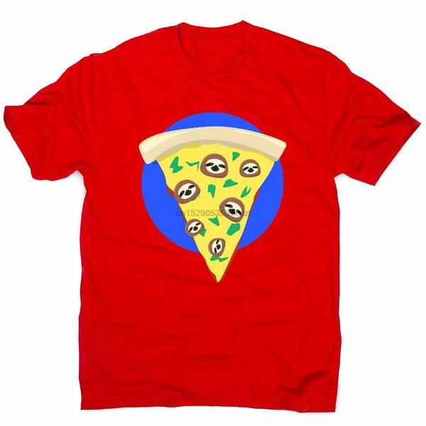 

funny pizza sloth - men's t-shirt graphic tee shirt