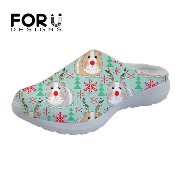 

forudesigns cute aniaml hamster pattern ladies breathable sandals women mesh slip on slippers femal beach shoes zapatos mujer, Black