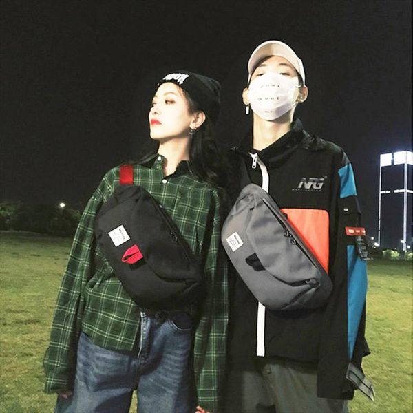 

waist bag fanny pack street style belt bags chest packs large capacity banana bag hip hop package oxford cloth bum pack