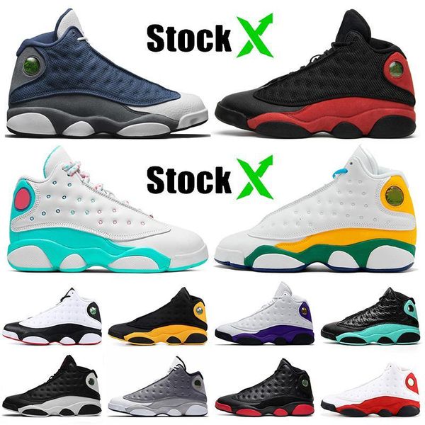 

fashion 2020 flint 13 13s bred jumpman mens womens basketball shoes soar green pink playground mens trainers sneakers size 13, Black