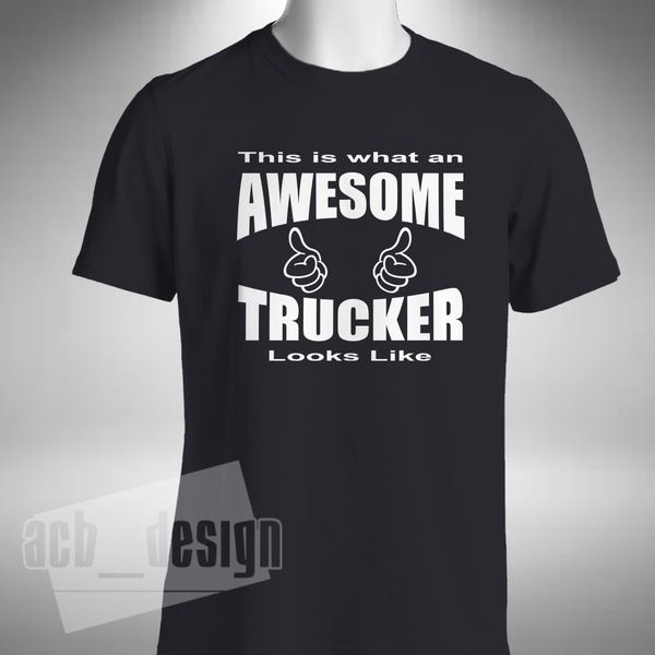 

2019 new fashion tee shirt awesome trucker t-shirt various colours and sizes funny lorry v8 driver summer t-shirt