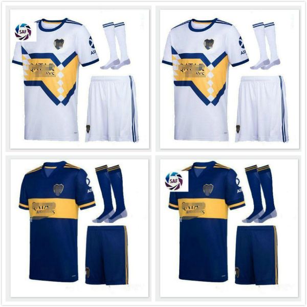 

2020 boca juniors home soccer uniforms de rossi carlitos 20 21 boca juniors soccer jersey shorts + socks boca football soccer jerseys, Black