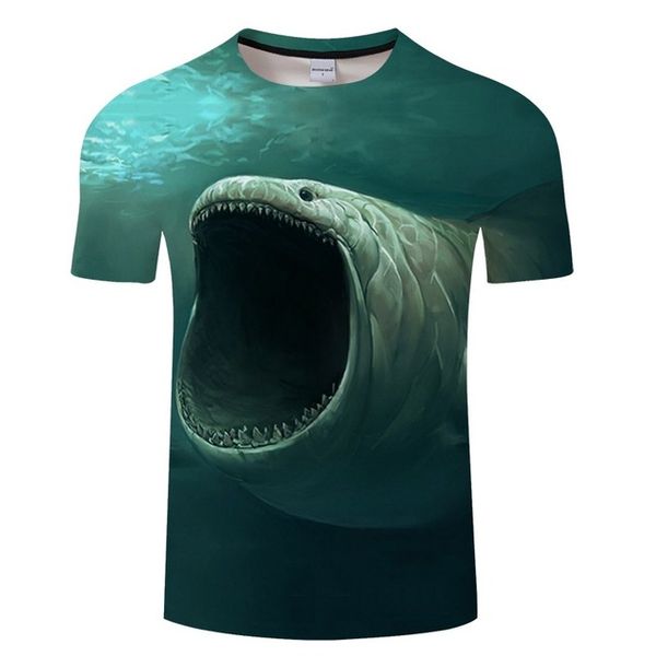 

modal fun fish print digital fishing asian 3d print shirts graphic comics plus size men clothing