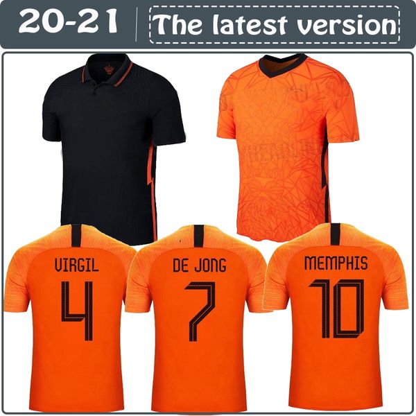 

2020 2021 netherlands soccer jersey holland football jerseys kits shirt 20 21 camisa de futebol maillot de foot kids retro soccer jerseys, Black
