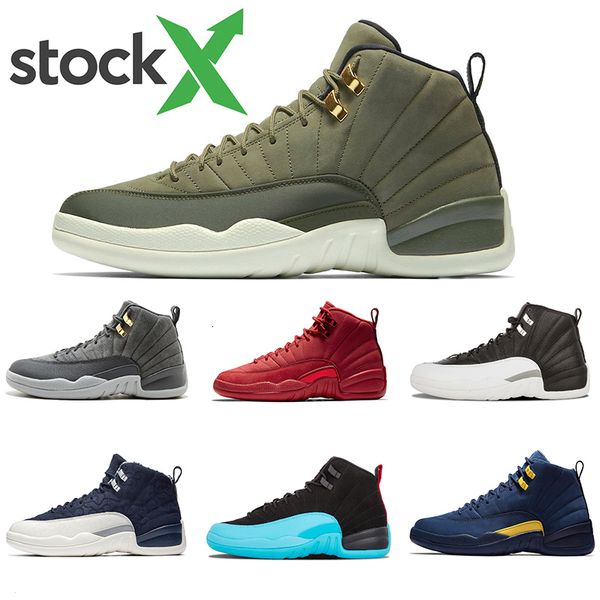 

2020 горячие баскетбол обувь 12 12s игры royal игра гриппа плей-офф тройной черный белый красный gym мужские athletic спорт кроссовки 40-47, Black