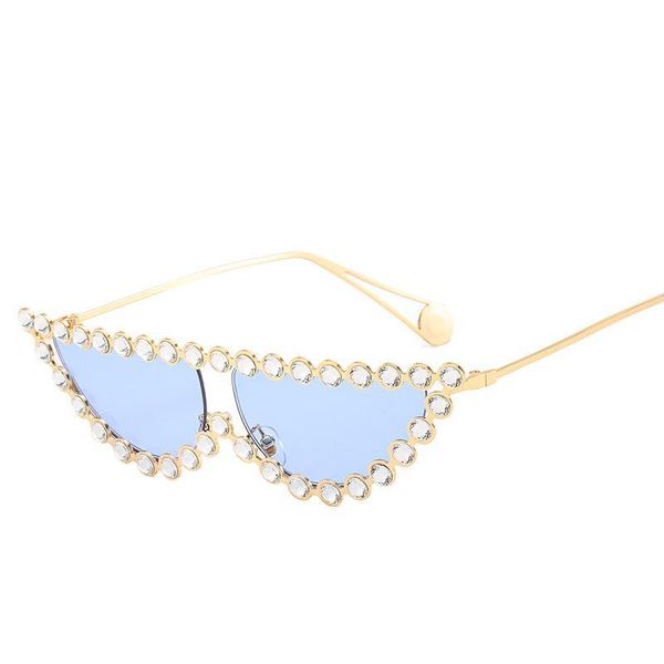 

frame sunglasses sports and cat personality sunglasses trend cross-border spectacles new diamond eye european pearl female american erqgk