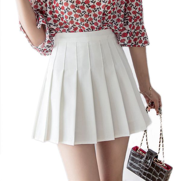 

Women high waist pleated skirt Sweet Cute Girls Dance Mini Skirt Cosplay black white skirt Fashion Female Mini Skirts Short