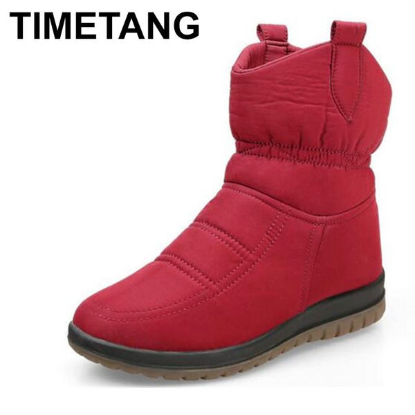

timetangnew warm snow boots for women comfortable short boots warm shoes for women plus thick cotton velvet shoes casual winter, Black
