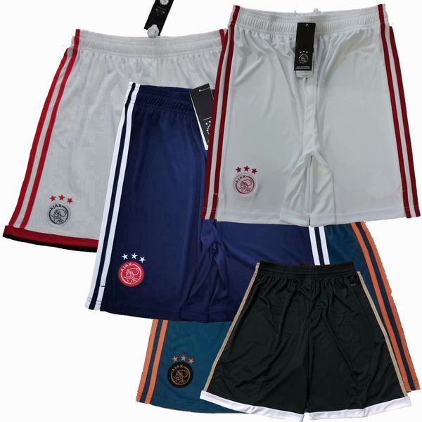 

2018 2019 2020 2021 ajax soccer shorts de ligt van de beek neres tadic ziyech home away 3rd 19 20 21 football sports shorts pants s-2xl, Black;red