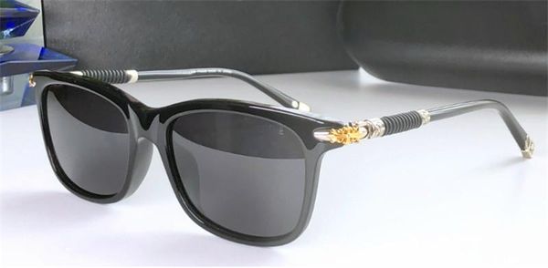 

2019 new popular modern old-fashioned men sunglasses ms-lytounte punk style designer retro square frame with leather box quality, White;black